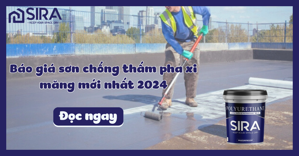 Giá sơn chống thấm pha xi măng cập nhật mới nhất 2024