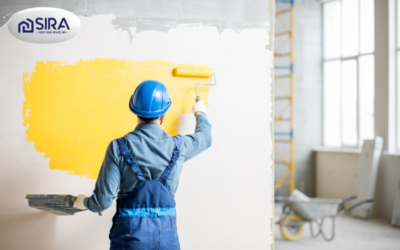 Cách sơn lại tường sơn nước