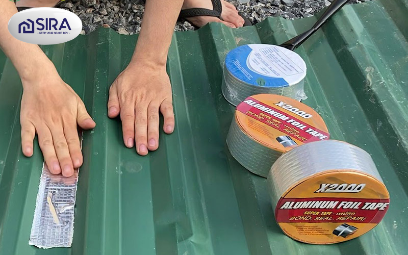 Chống thấm dột mái tôn bằng băng keo chống dột